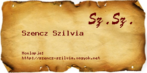 Szencz Szilvia névjegykártya