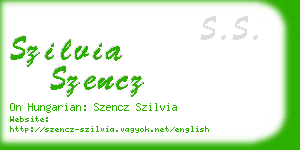 szilvia szencz business card